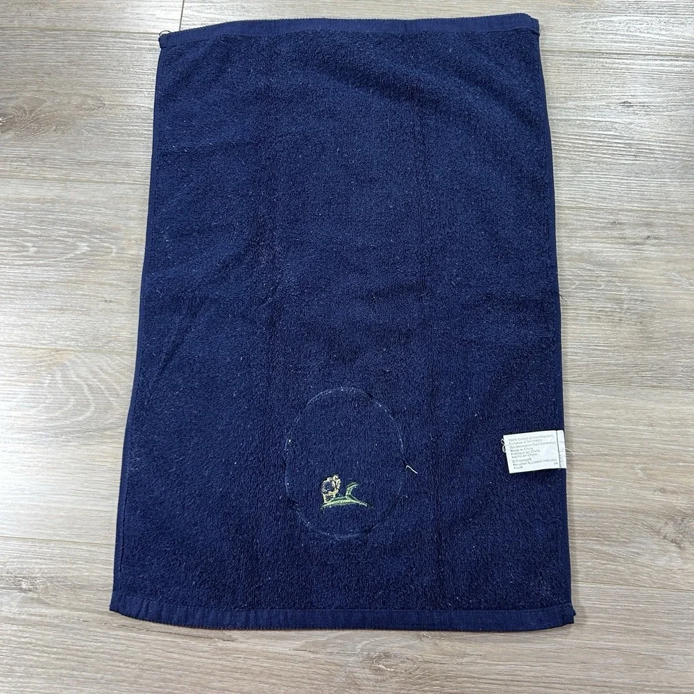 VTG‎ Franco Navy Blue Teapot Hand Towels Set Of Two Dhalia
